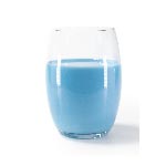Blue milk drink in a glass