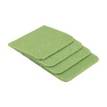 Sliced green cheese