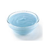 Blue cream cheese in a small glass bowl