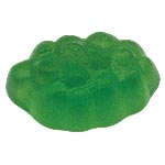 Fruit gum in the color jade green