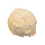 A scoop of yellow ice cream