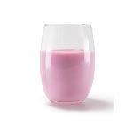 Pink milk drink in a glass