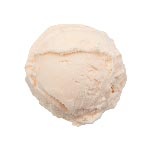 A scoop of orange ice cream
