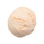 A scoop of orange ice cream