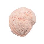 A scoop of orange ice cream