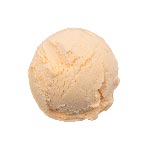 A scoop of orange ice cream