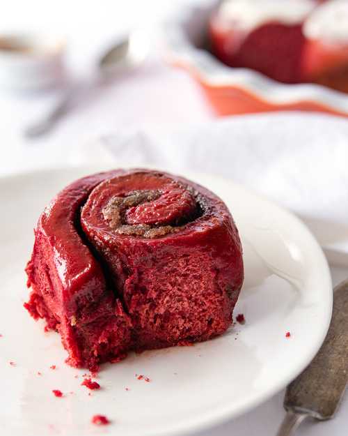 Red cinnamon bun
